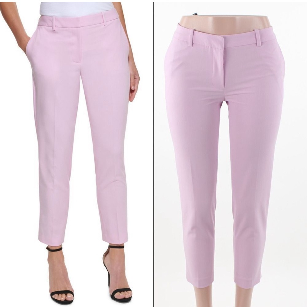 DKNY Petite Essex Ankle Pants in Pink Lavender 4P